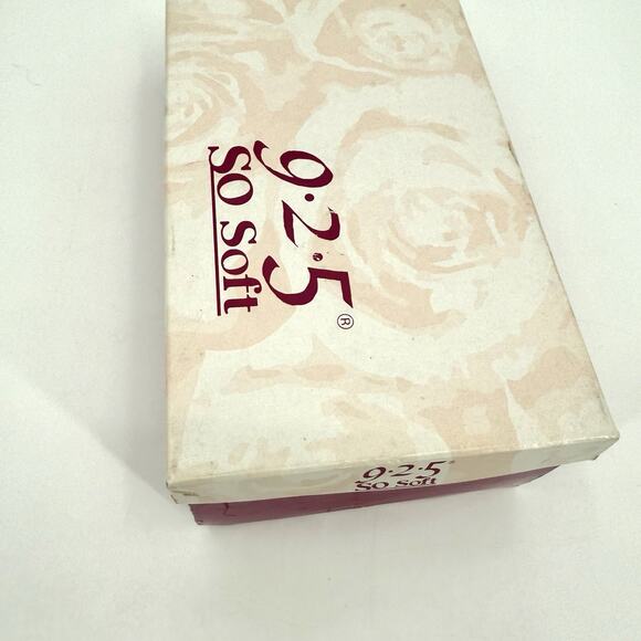 Vtg 925 So Soft Womens Olivia Shoes 8.5W Navy Leather Comfort Slip On Pump Heels - Picture 9 of 11